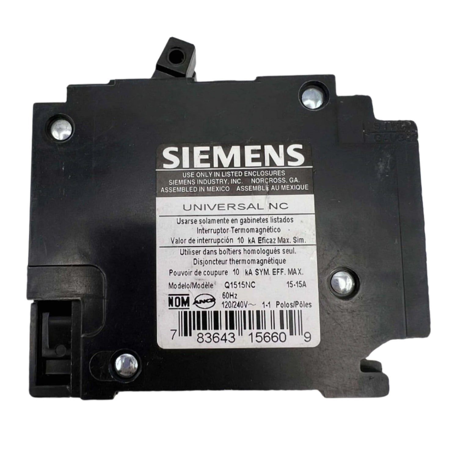 Siemens Q 15 Amp NC Tandem Circuit Breaker