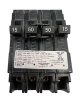 Siemens Q21550CT - 15 and 50 Amp Triplex Circuit Breaker