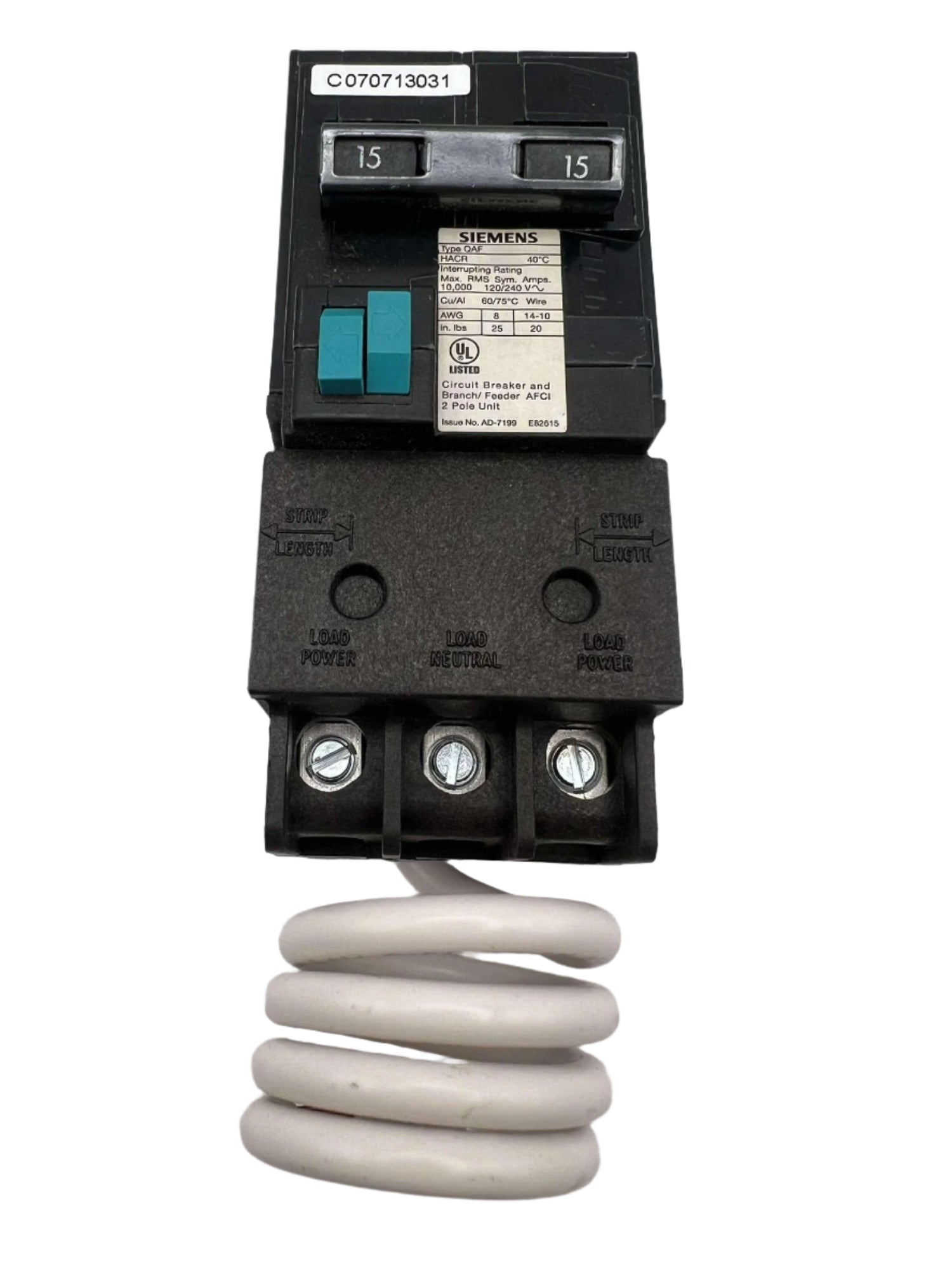 Siemens Q215AF - 15 Amp Arc Fault Circuit Breaker