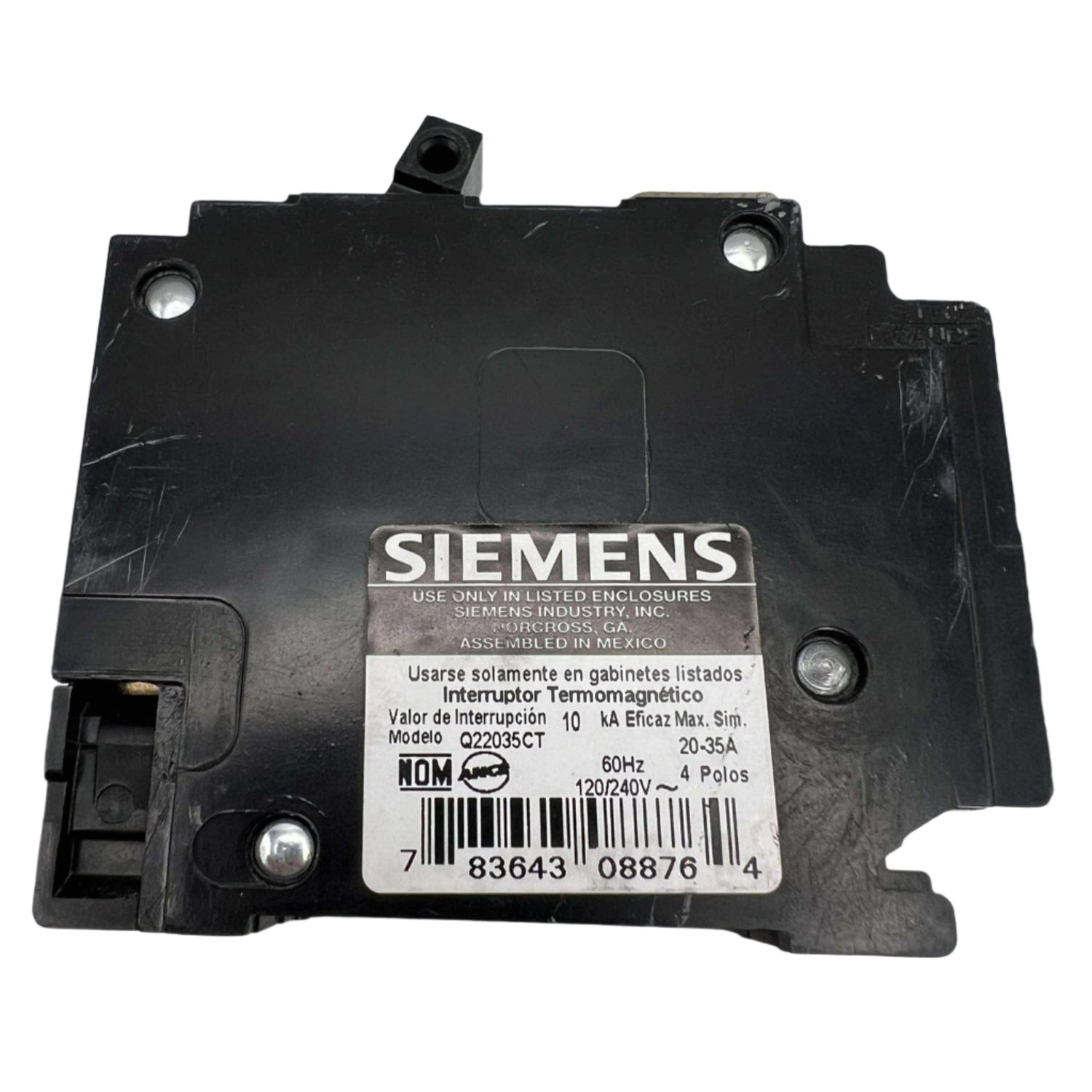 Siemens Q 20 and 35 Amp CT Triplex Circuit Breaker