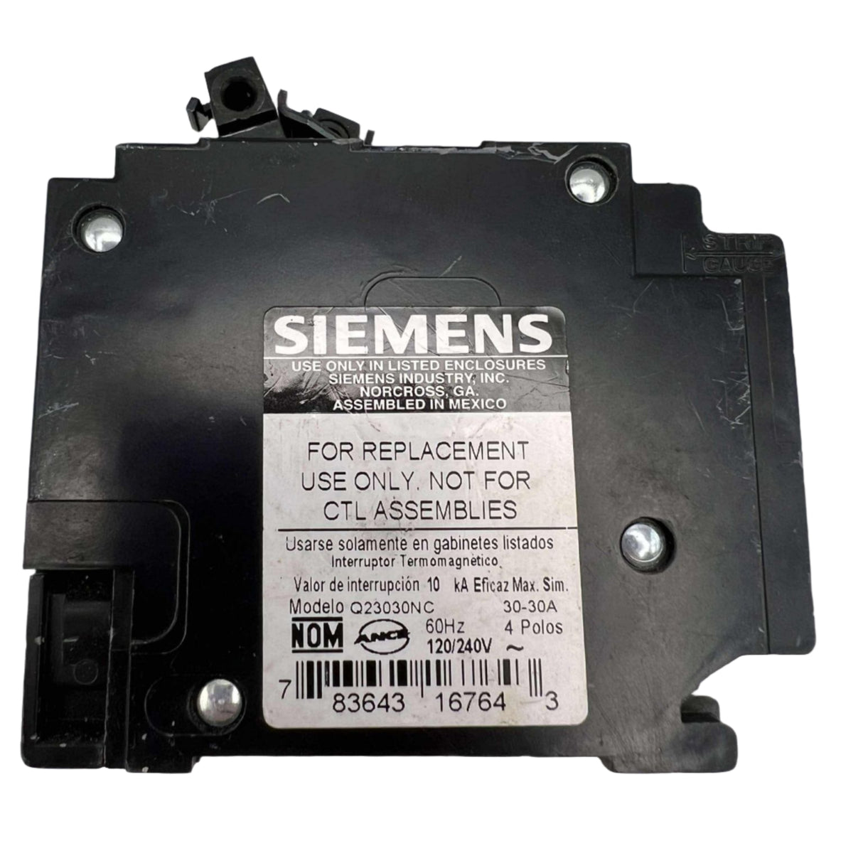 Siemens Q23030NC - 30 Amp Quad Circuit Breaker