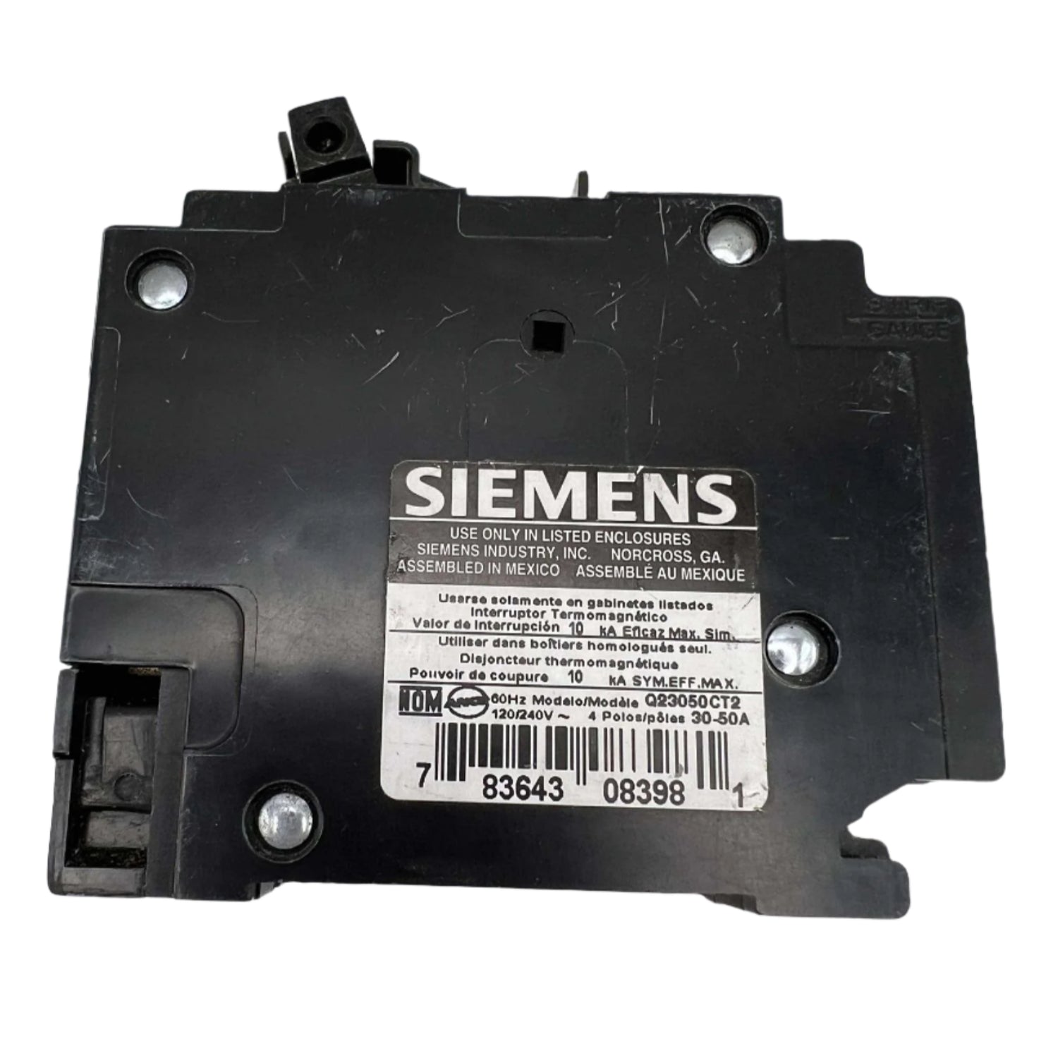 Siemens Q 30 & 50 Amp CT2 Quad Circuit Breaker