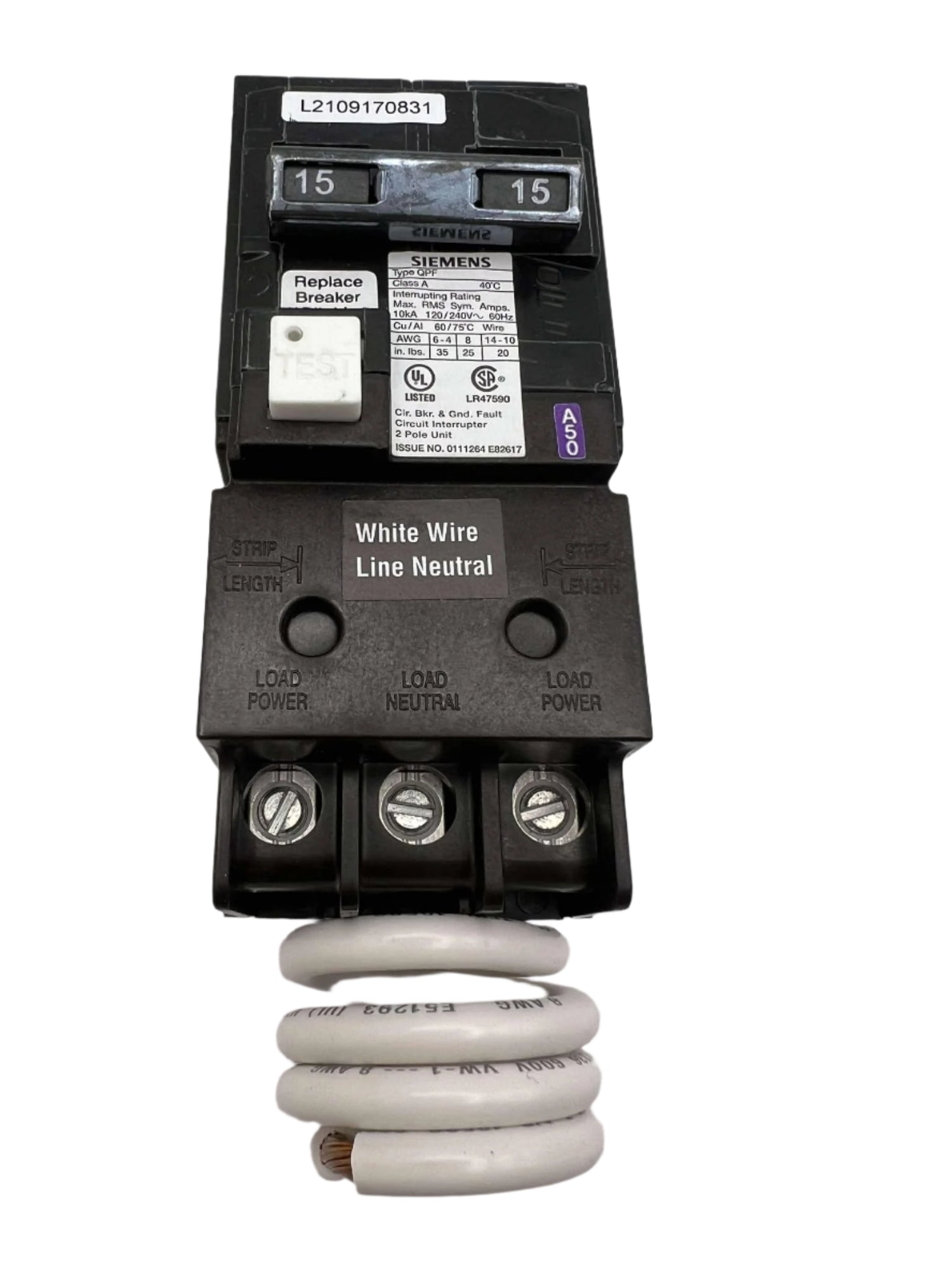 Siemens QF215A - 15 Amp Ground Fault Circuit Breaker