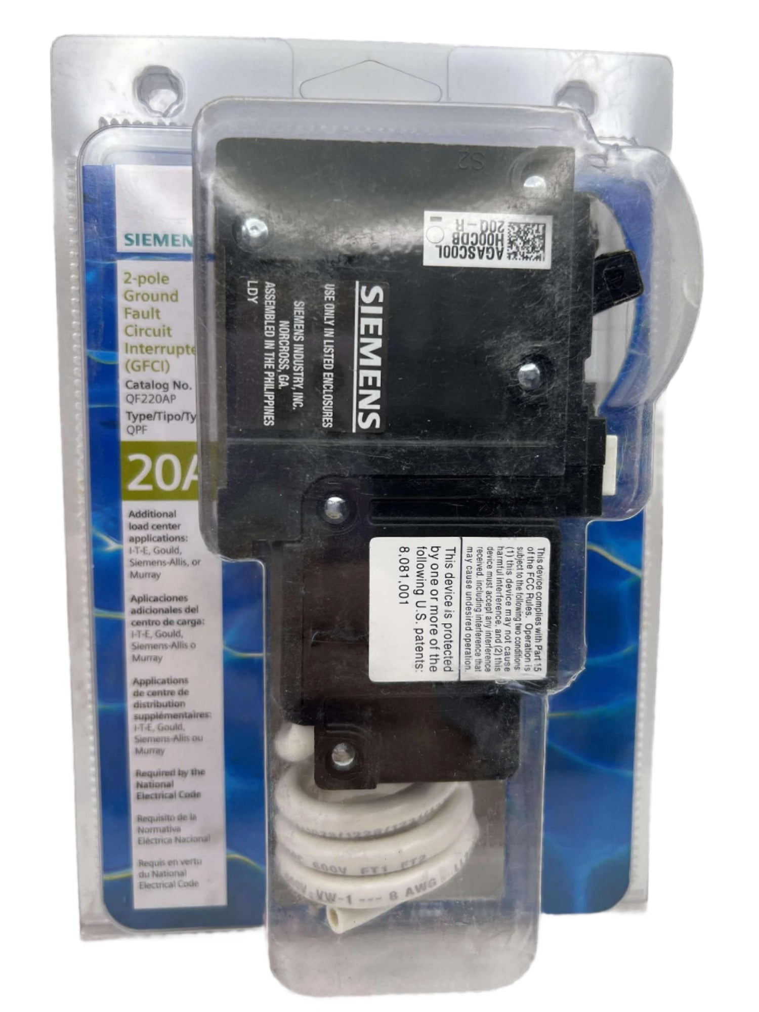 Siemens QF220A - 20 Amp Ground Fault Circuit Breaker