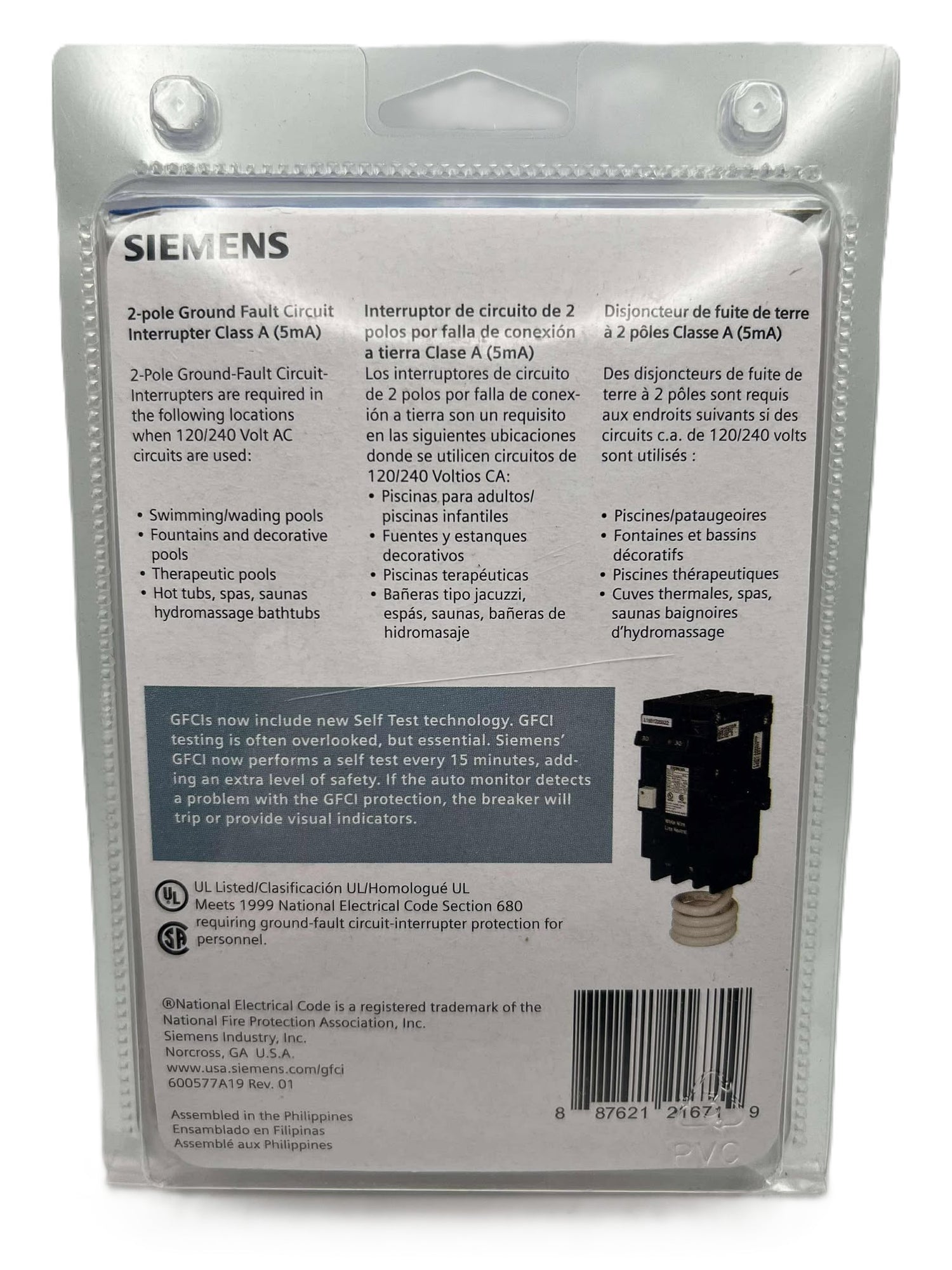 Siemens QF230A - 30 Amp Ground Fault Circuit Breaker