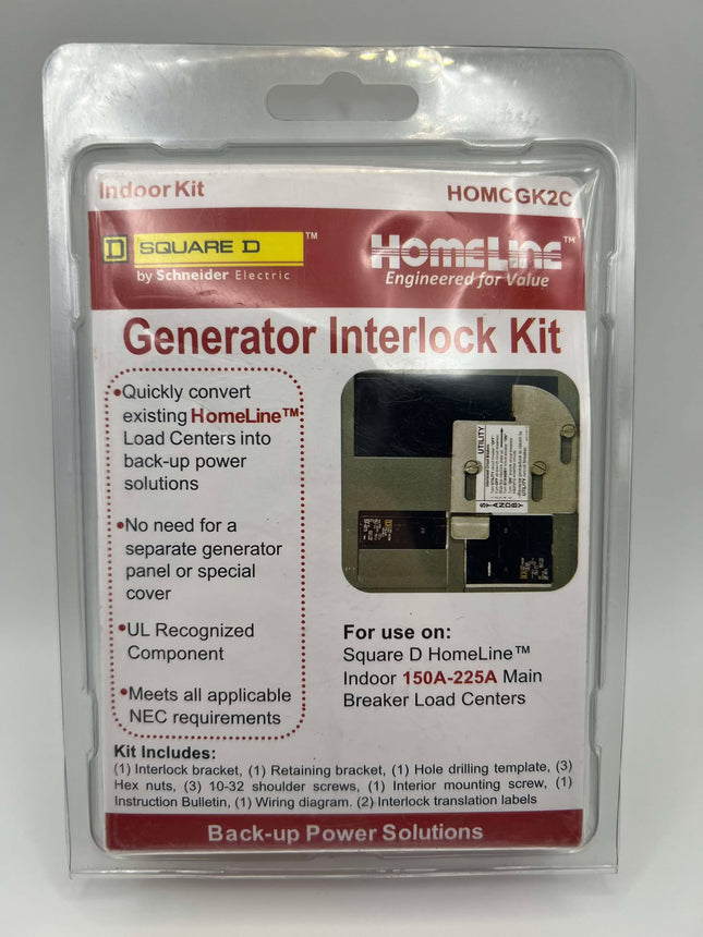 Square D Homeline Generator Interlock Indoor Kit