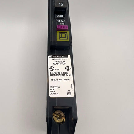 Square D QO115PDF - 15 Amp Dual Function Circuit Breaker