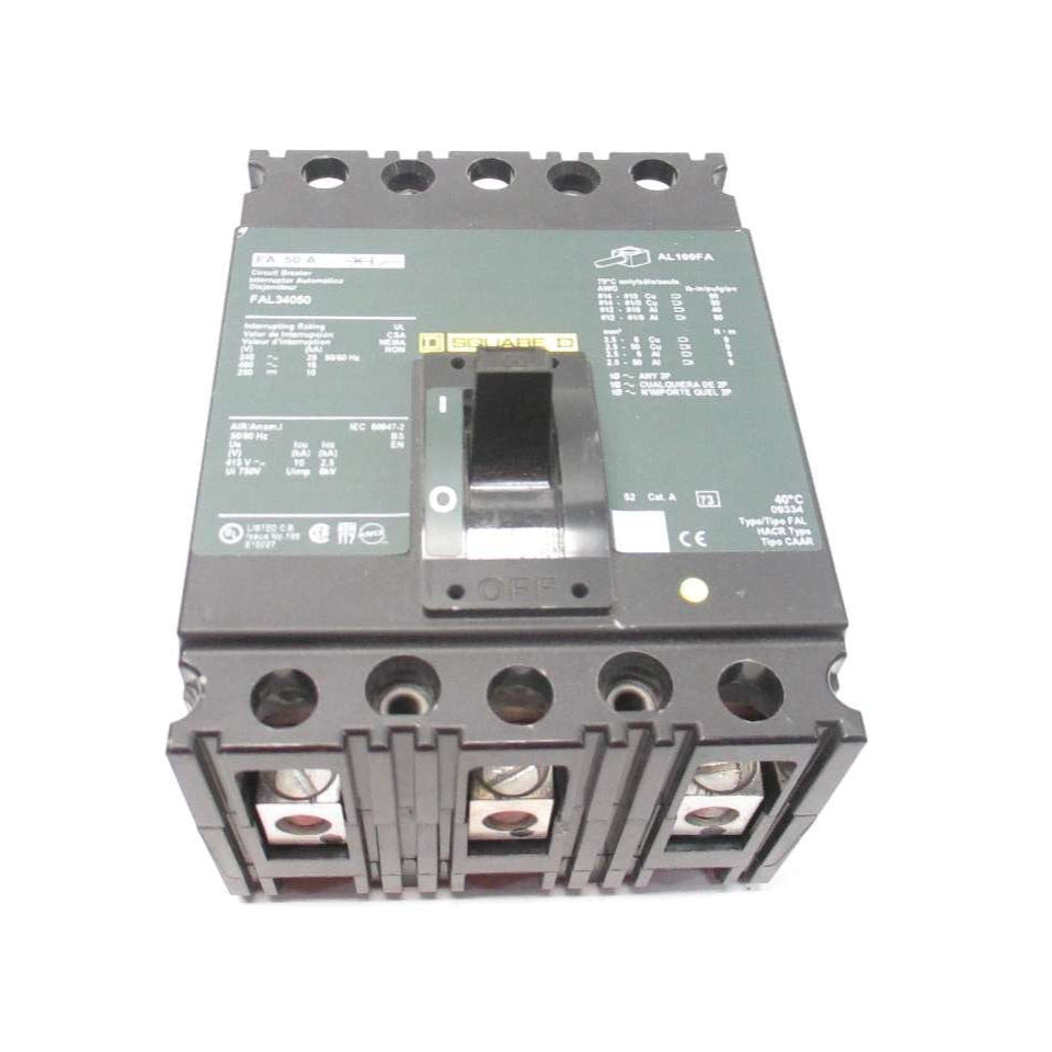 Square D FAL 3 Pole, 50 Amp Feed-Thru Circuit Breaker