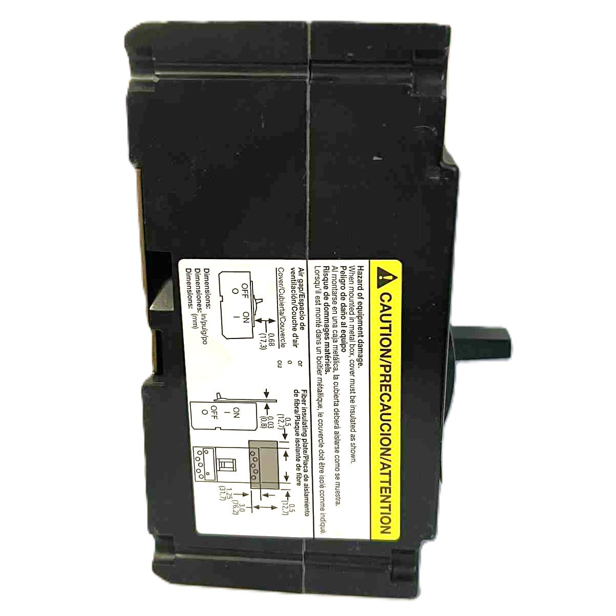 Square D FAL 3 Pole, 100 Amp, 480 Volt Circuit Breaker
