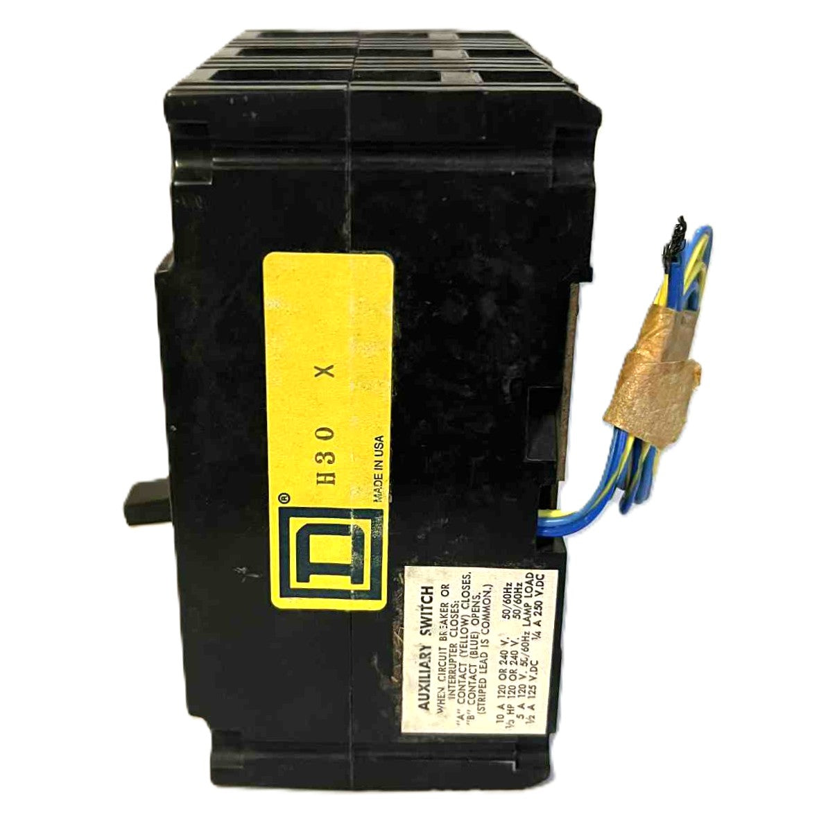 Square D FAL 3 Pole, 90 Amp, 600 Volt Breaker with Aux Switch