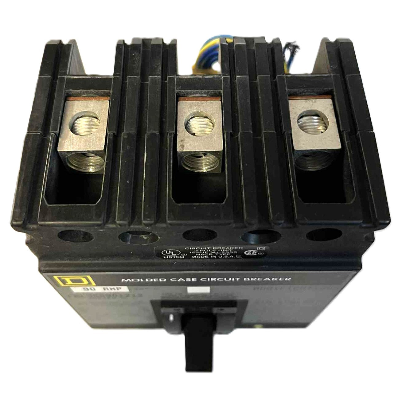 Square D FAL 3 Pole, 90 Amp, 600 Volt Breaker with Aux Switch