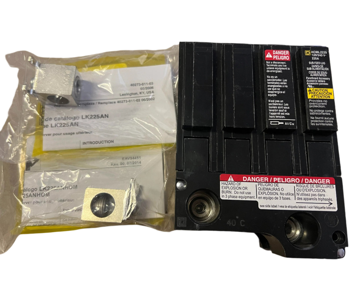 Square D HOML2225 - 225 Amp Homeline Main Lug Kit