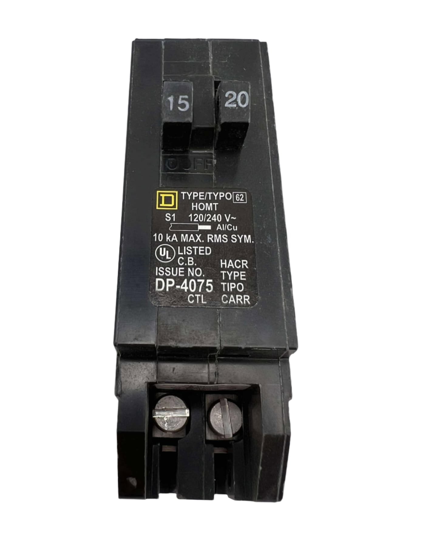 Square D HOMT1520 - 15 & 20 Amp Tandem Circuit Breaker