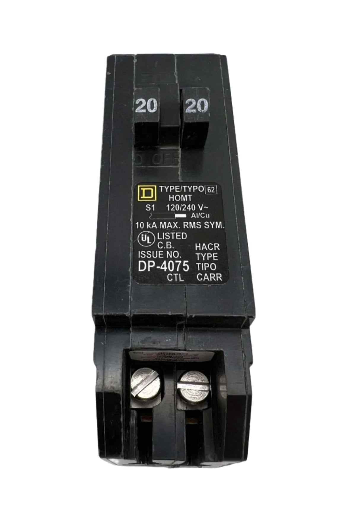Square D 20 Amp Tandem Circuit Breaker