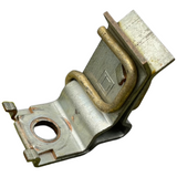 Metal bracket with a white background