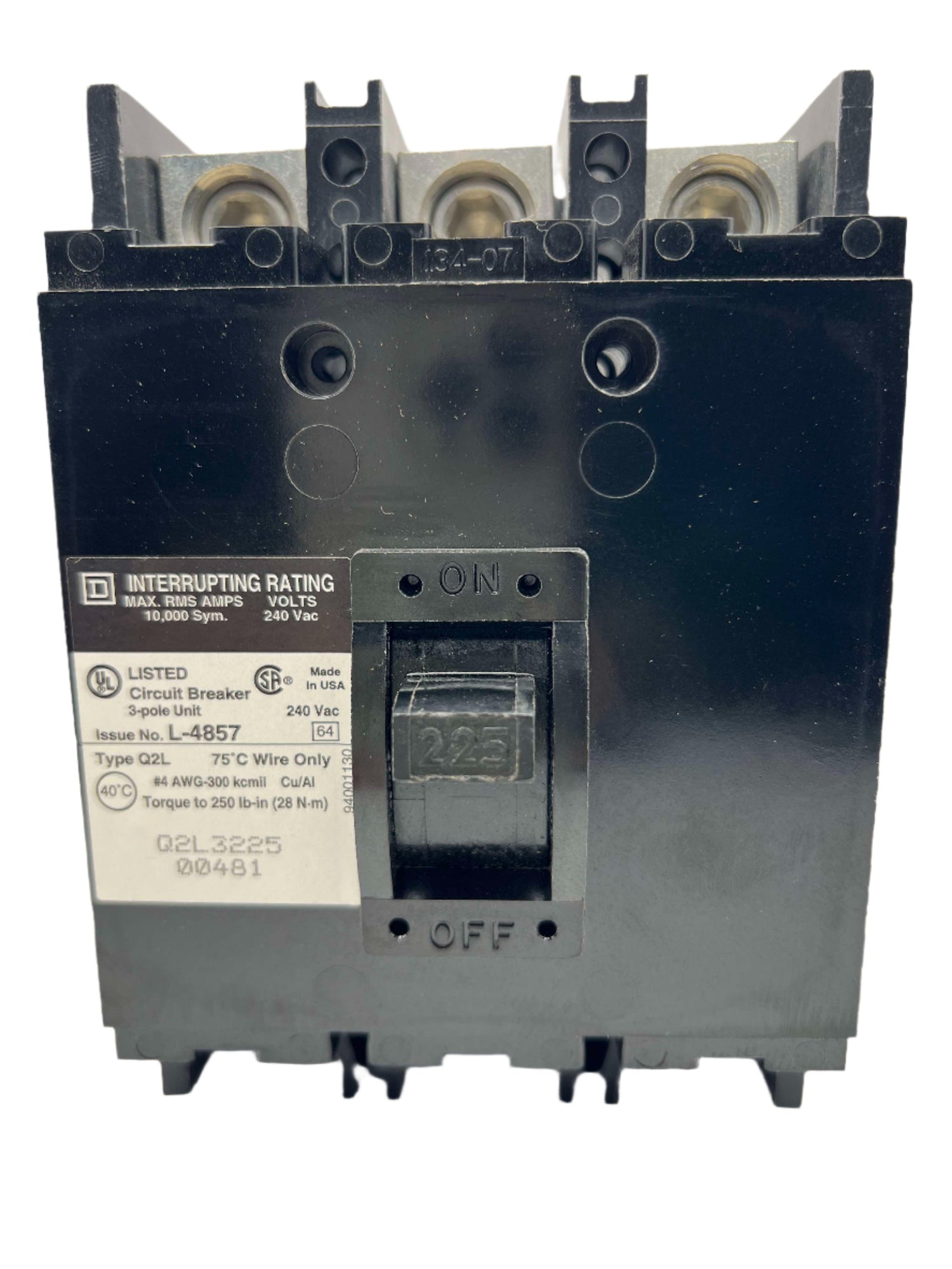 Square D Q2L3225 - 225 Amp Circuit Breaker