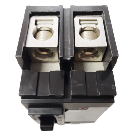 Mechanical component with threaded holes and black housing on a white background