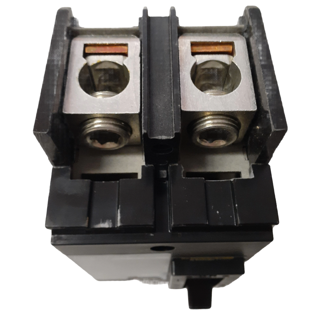 Electrical contactor component on a white background