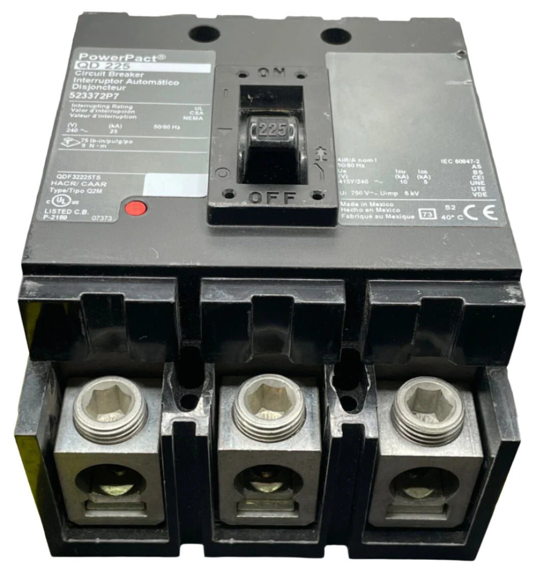 Square D QDP 225 Amp, 3 Pole TP Circuit Breaker