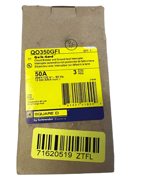 Square D QO350GFI - 50 Amp GFCI Circuit Breaker