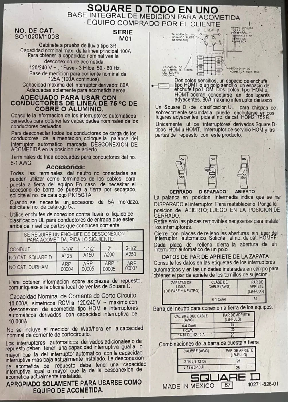 Square D SO1020M100S - Meter Socket Ringed Cover