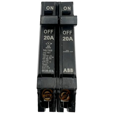 ABB circuit breaker on a white background