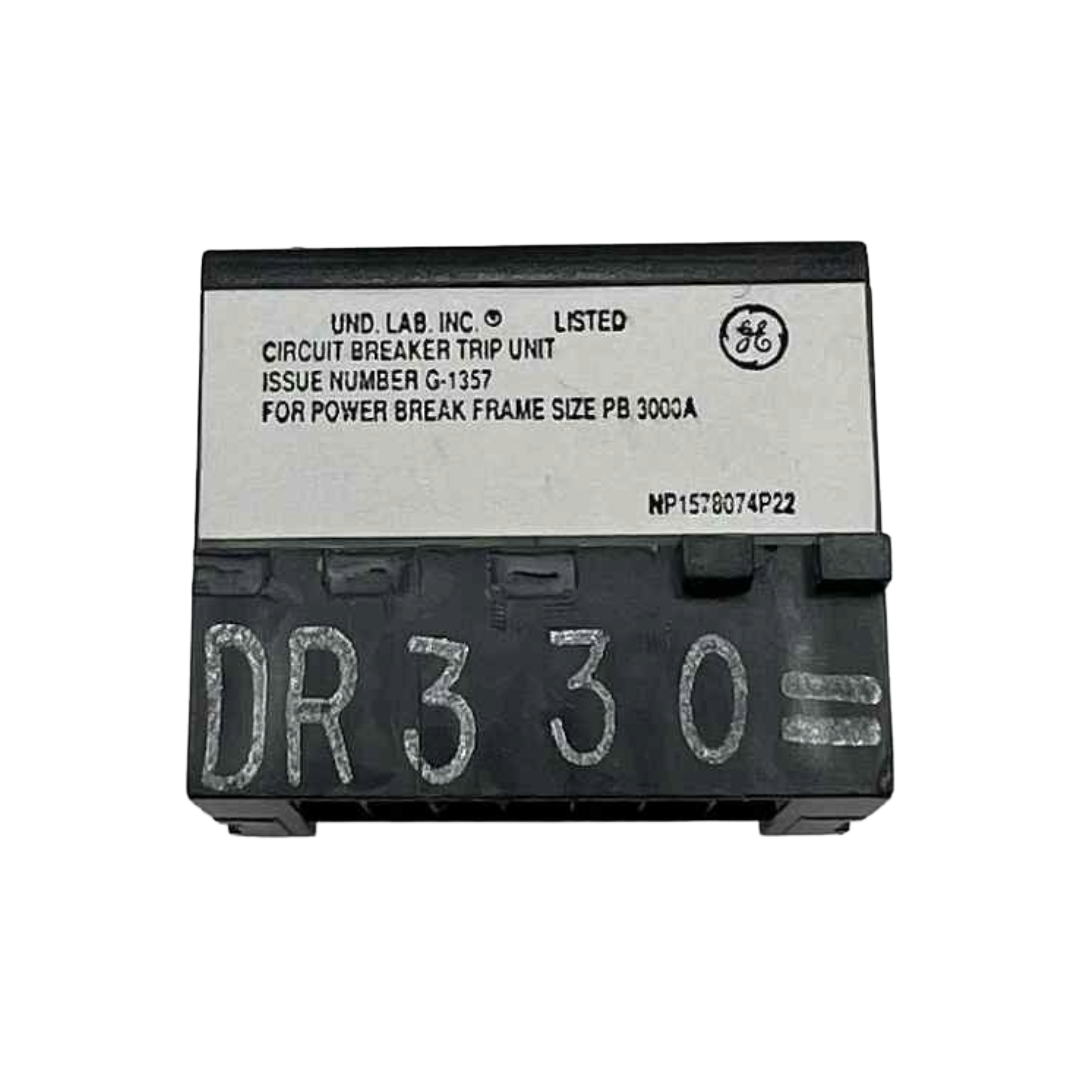 Circuit breaker trip unit on a white background