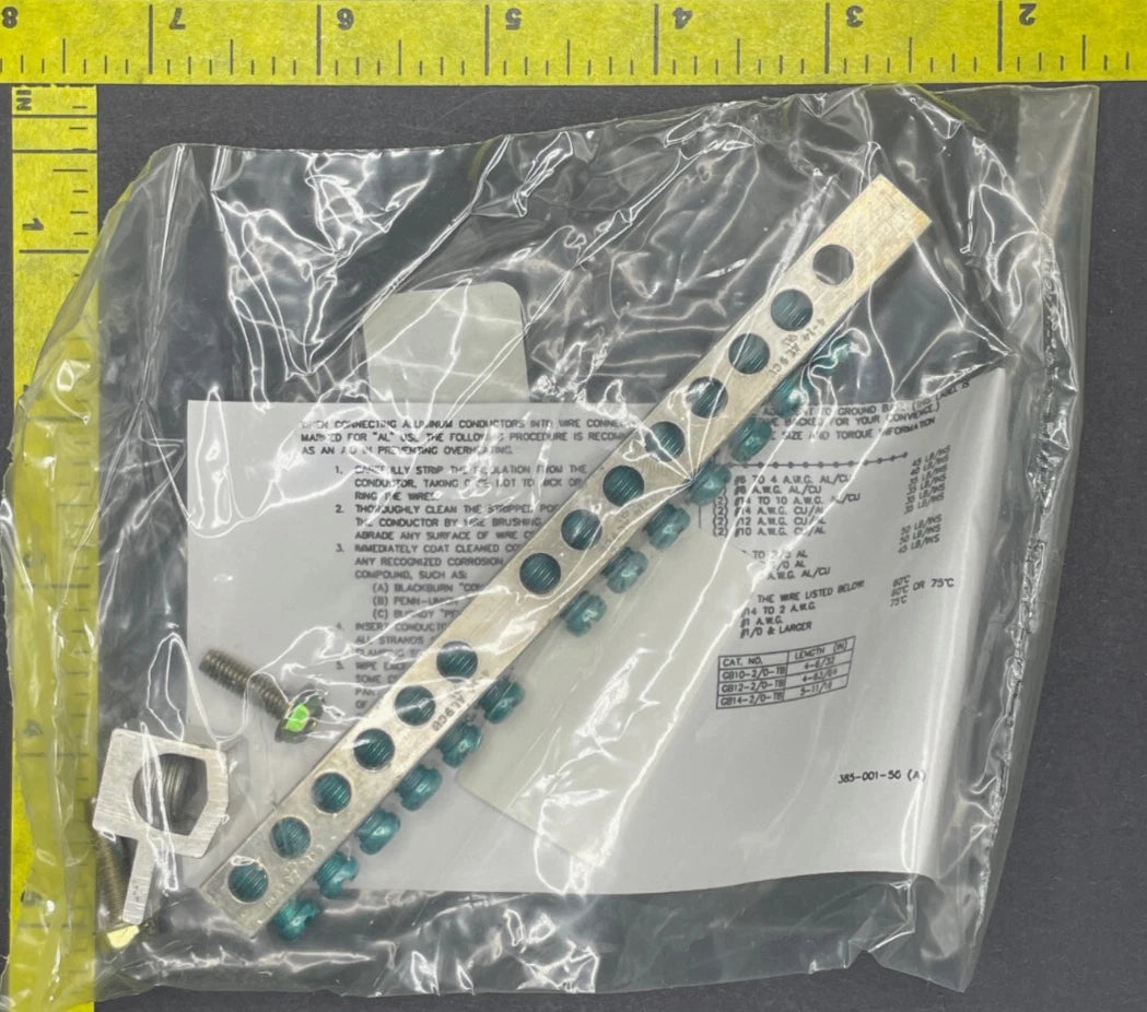 Thomas & Betts Equipment Ground Bar, 12 Spaces