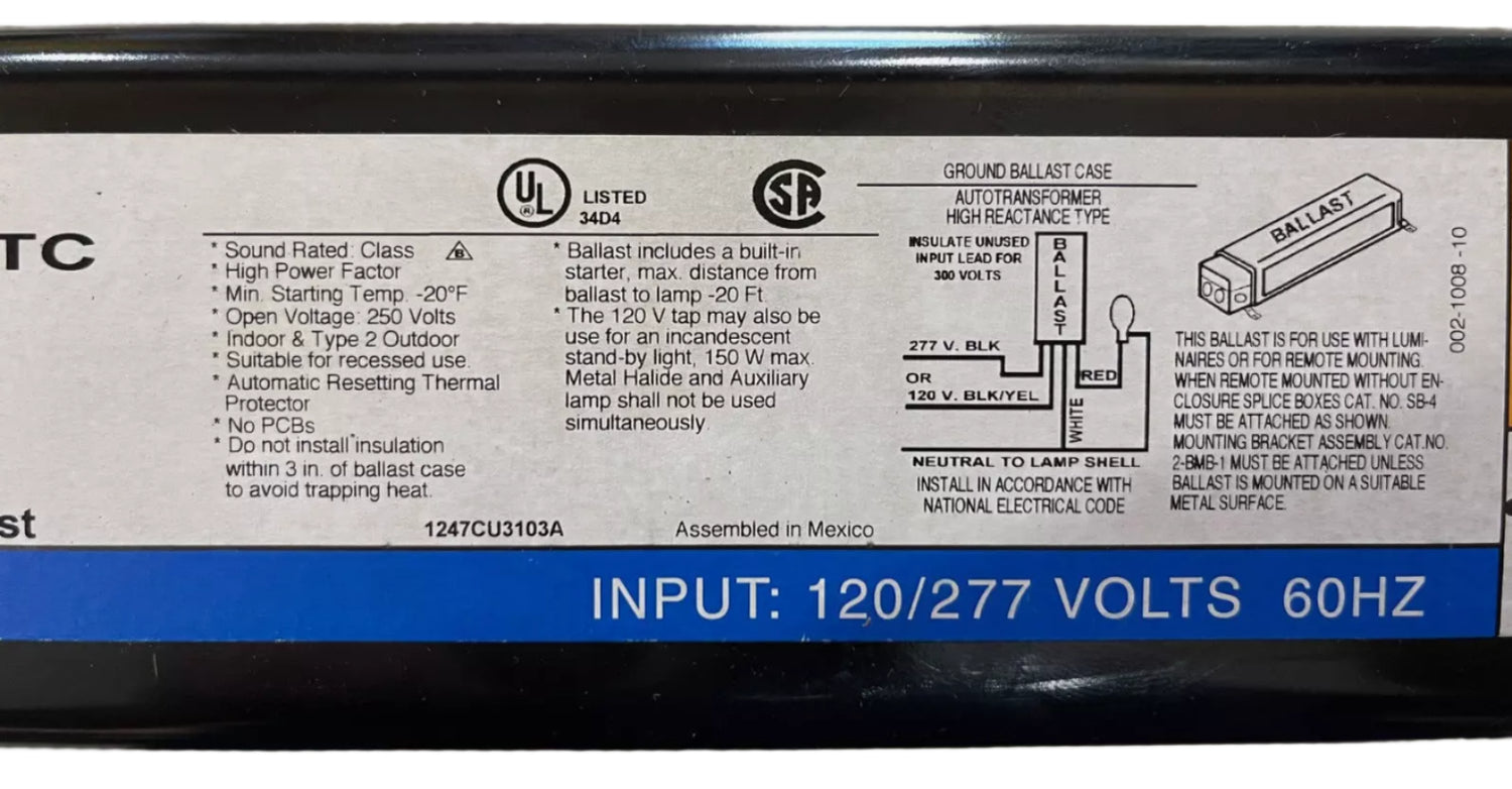 Universal Lighting Technologies Metal Halide Lamp Ballast