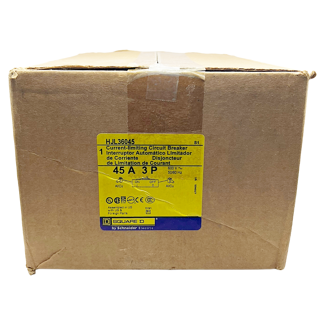 Square D HJL 3 Pole, 45 Amp, 600VAC PowerPact Circuit Breaker