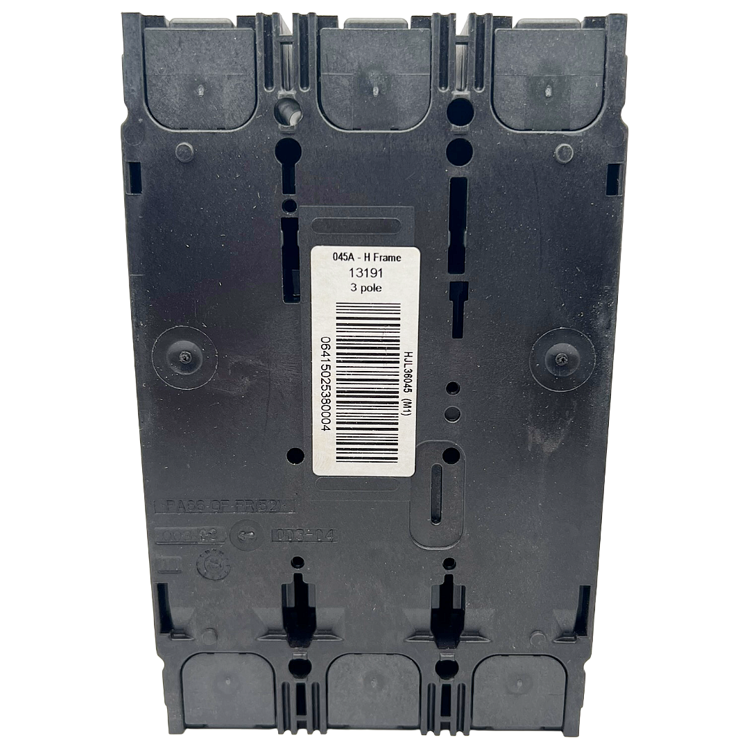 Square D HJL 3 Pole, 45 Amp, 600VAC PowerPact Circuit Breaker