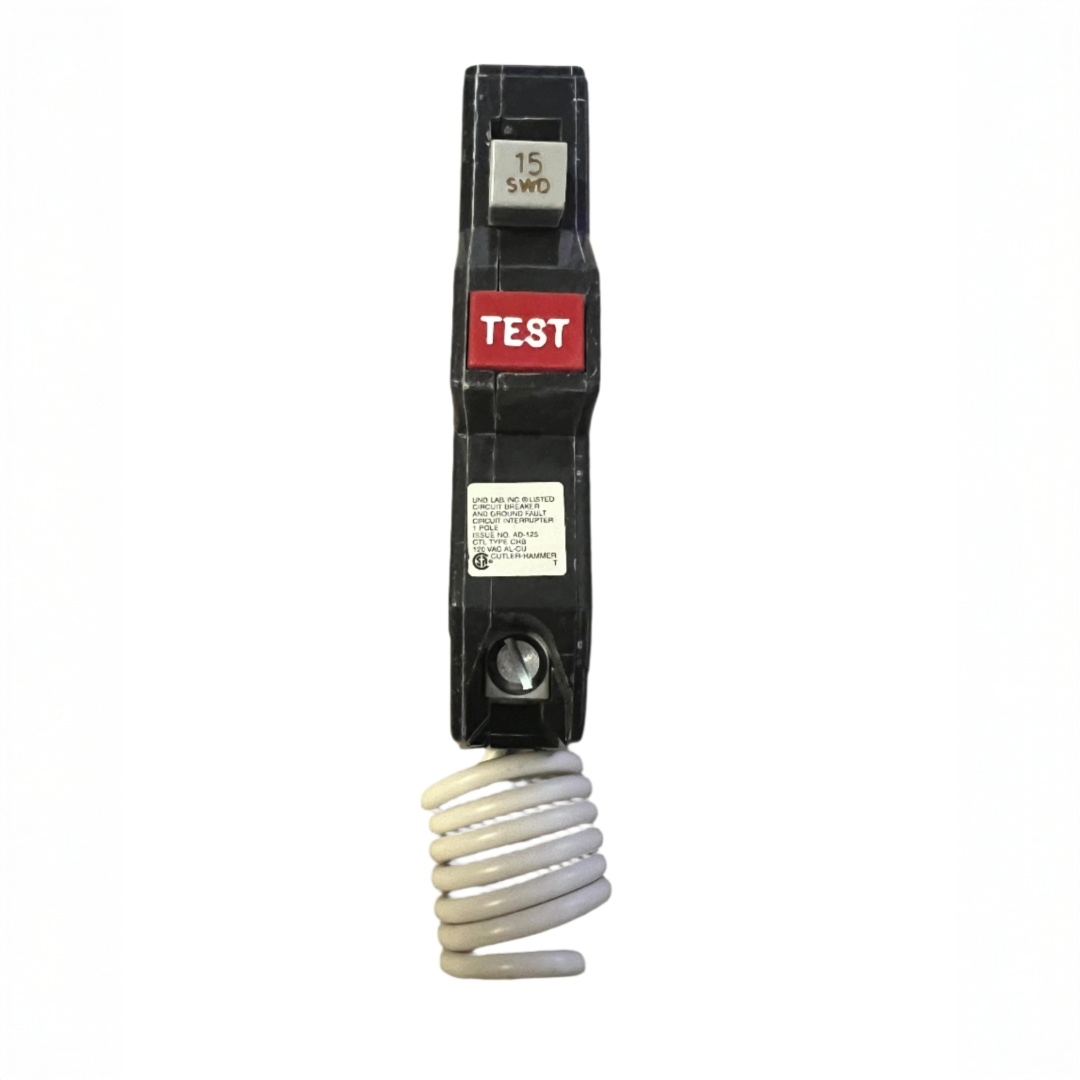 Eaton CHB 1 Pole, 15 Amp, Bolt-On GFCI Circuit Breaker