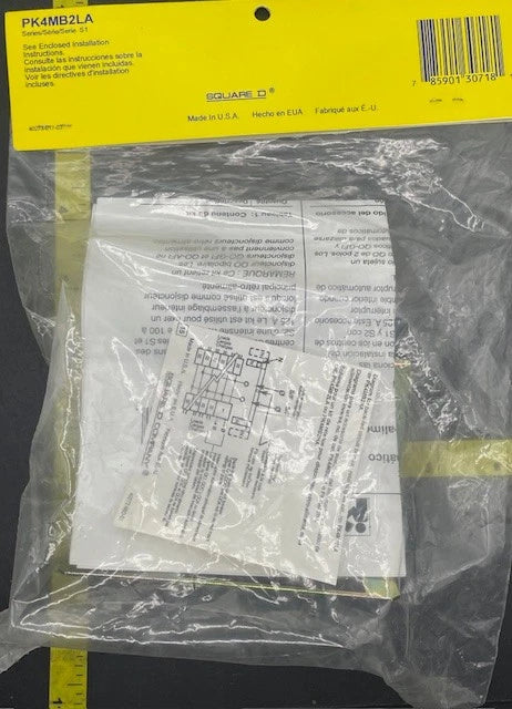 PK4MB2LA Back Fed Retaining Kit 2 Pole Square D 100-125 Amp breakers