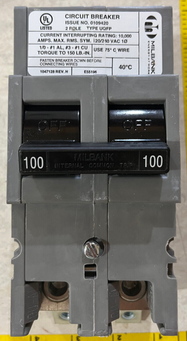 Milbank UQFPM100 - 100 Amp Circuit Breaker