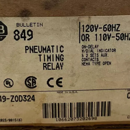 Allen-Bradley 849-Z0D324 - Pneumatic Timing Relay