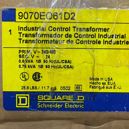 Refurbished Square D 750VA Industrial Control Transformer