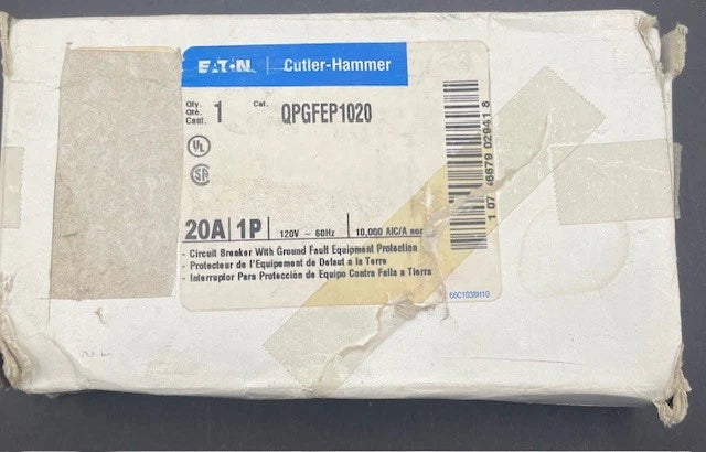 Share QPGFEP1020 Cutler Hammer Eaton, 1 Pole Equipment Protection Breaker 20 Amp