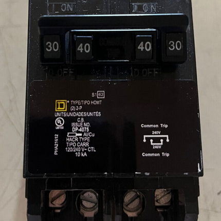 Square D HOMT230240 - 30/40 Amp Quad Circuit Breaker