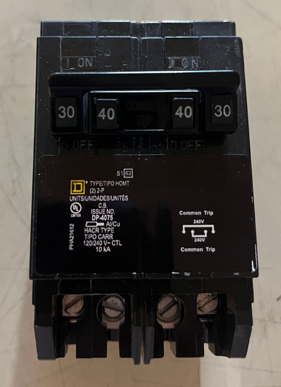 Square D Quad 30/40 Amp Circuit Breaker HOMT230240