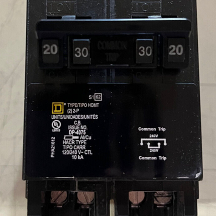 Square D HOMT220230 - 20/30 Amp Quad Circuit Breaker