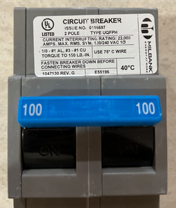 Milbank UQFPH-100 Circuit Breaker