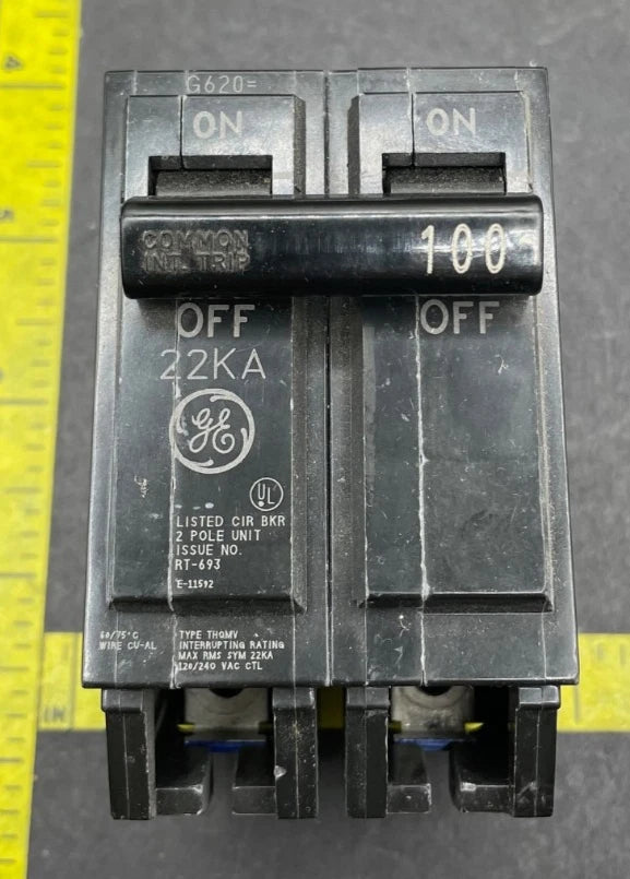 General Electric, ABB, THQMV100 Breaker Only, Bolt-in, 22KAIC