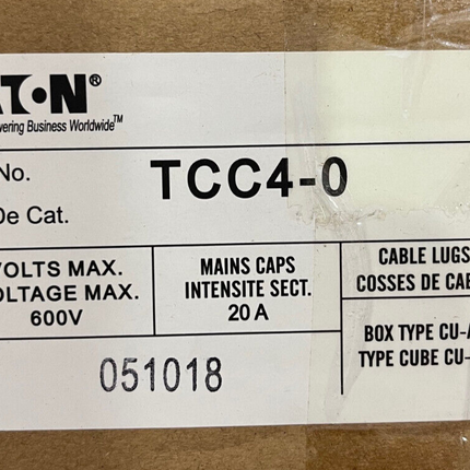 Eaton TCC4-0 - Left Side 125 Amp Meter Jaw Automatic Bypass Block