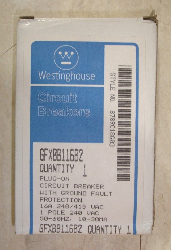 Westinghouse GFXBB116B2 - 16 Amp GFI Circuit Breaker