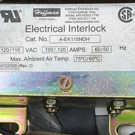 Hoffman Electrical Interlock Kit