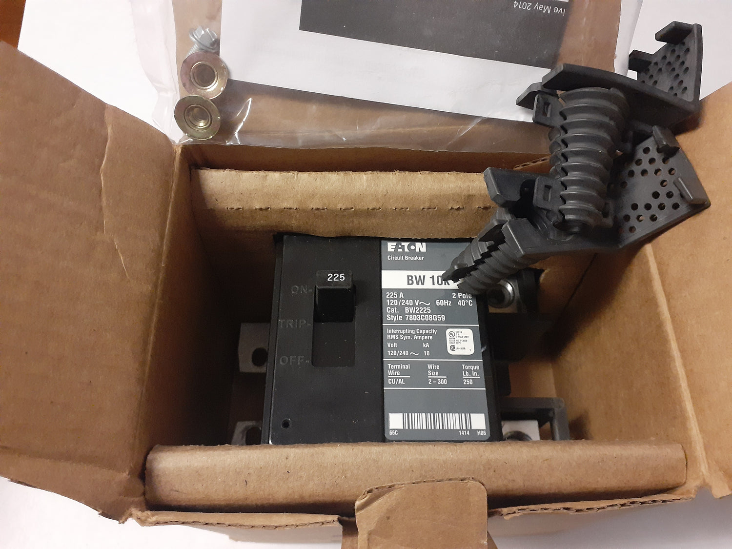 Eaton BW 2 Pole, 225 Amp Bolt-On Main Circuit Breaker