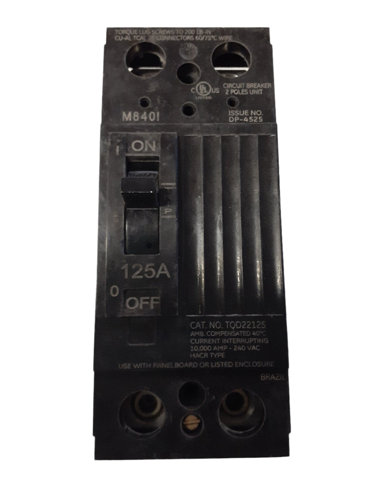 GE TQD22125WL - 125 Amp Main Circuit Breaker