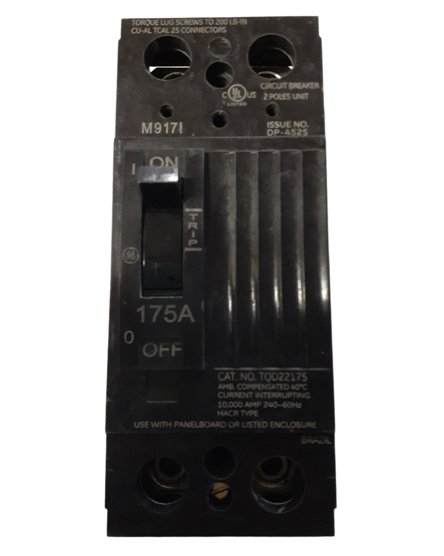 GE TQD22175WL - 175 Amp Main Circuit Breaker