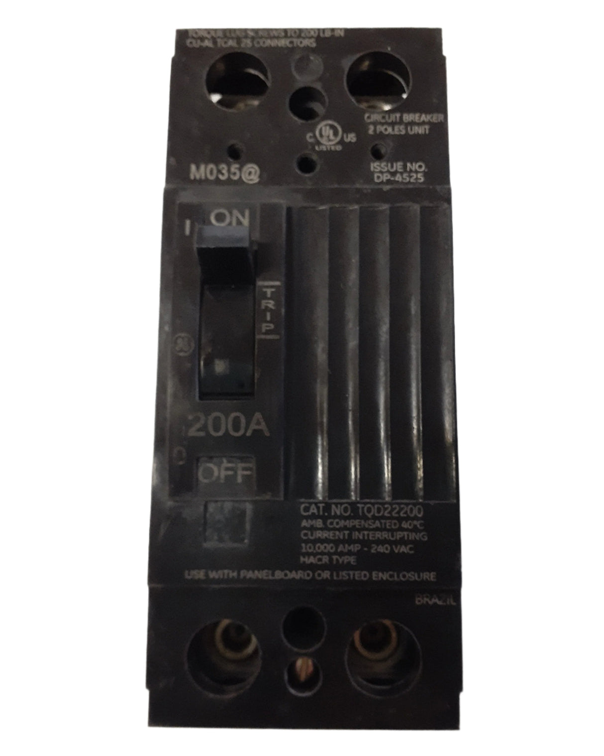 GE TQD22200WL - 200 Amp Main Circuit Breaker