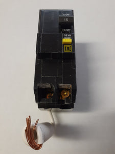 Square D QO215GFI 2 Pole, 15 Amp Ground Fault Circuit Breaker